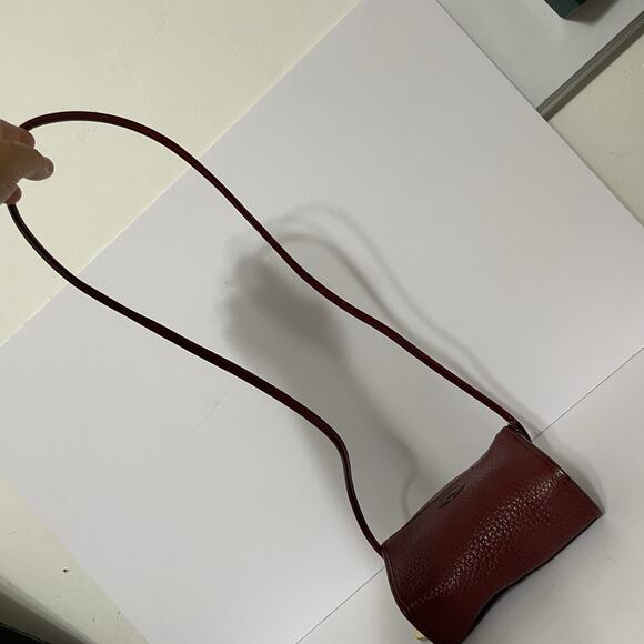 Vintage Dooney & Bourke USA Pebbled Leather Burgundy Crossbody Small Purse - Picture 9 of 16